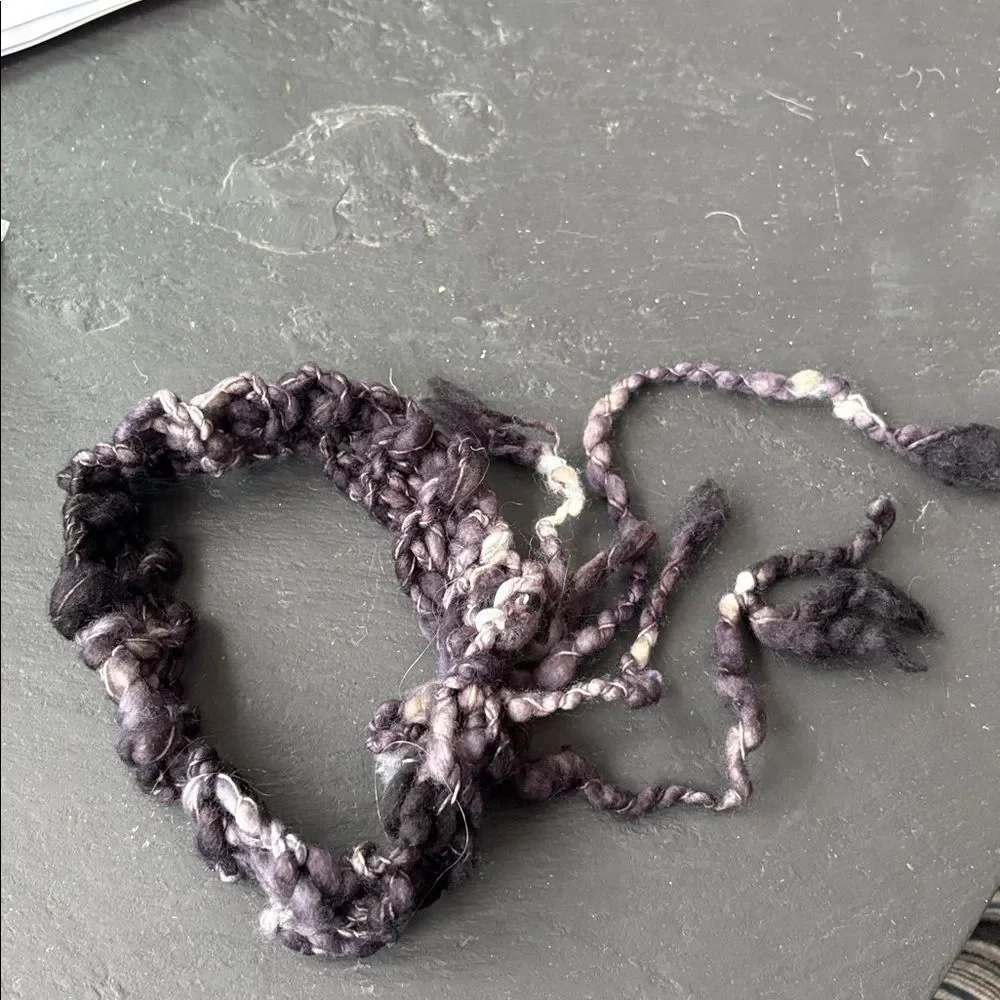 Festival headband MALABRIGO in colorway 69 pearl 10 Black grays for tassels OS